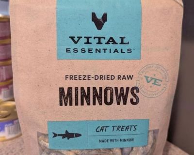 Tried 2 on my kitties, but they only licked and pawed them otherwise, it's a full new bag. I DO CAUTION that they are pretty big for a treat, I recommend breaking/cutting them into bits before feeding as they are very dry. NOT RECOMMENDED FOR KITTENS!! Check out the pictures at: