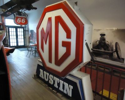 MG Austin Healey Dealer double sided Sign 7 Feet