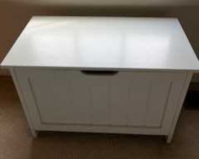 White Wooden Toy Chest