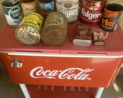 Vintage old cans etc...