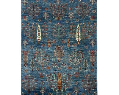 Vintage Persian Gabbeh Wool Tree of Life Rug – 154x209 Cm