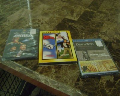 3 Sealed DVDs: "Airplane", "Spaceballs", & "Death Wish"
