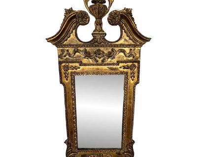 Antique French Style Gesso Gilded Wall Mirror