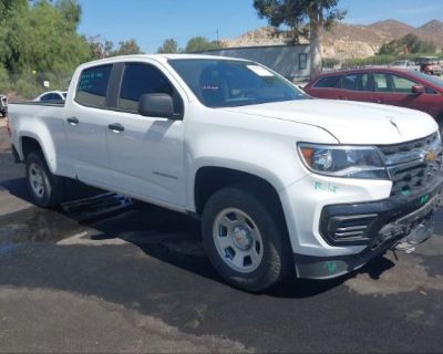 Salvage White 2021 Chevrolet Colorado 2wd  Long Box Wt