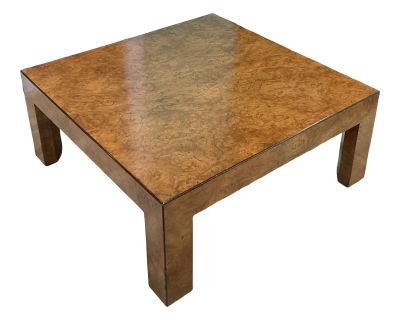 1970s Vintage Burled Coffee Table From John Widdicomb