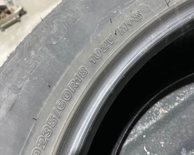 P235/60R18 $200 takes all 4. Good tires just upgraded at year end. 26,000 Hwy miles
