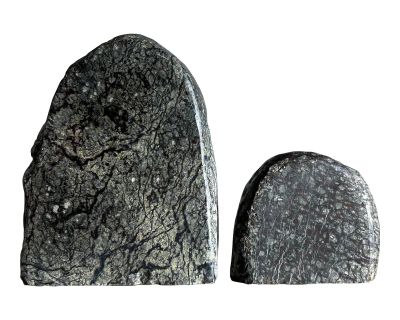 Vintage Rock Form Candle Holders in Real Stone, 1970s - Set of 2