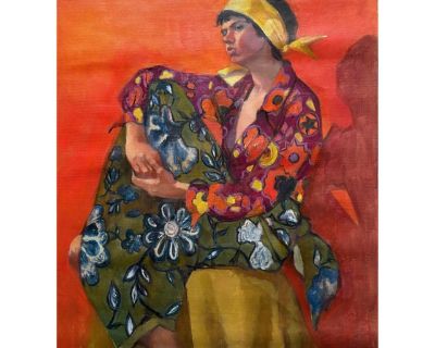 Mid Century Oil Painting on Canvas by Blanch Fried