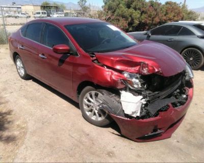 Salvage Red 2018 Nissan Sentra
