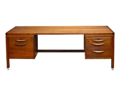 Mid-Century Walnut Executive Desk by Jens Risom for Jen Risom Designs c.1950