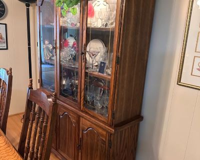Antique Solid Wood China Hutch