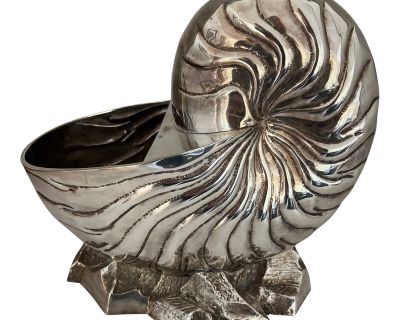 Silver Plated Nautilus Shell Wine Cooler