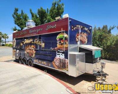 LOADED - 2021 7' x 24' Kitchen Food Concession Trailer with Pro-Fire Suppression