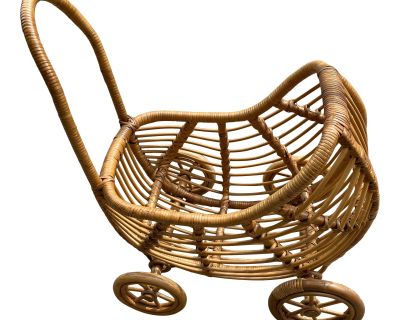 Vintage 1970s Bamboo Stroller
