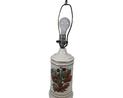Mid Century Modern Ceramic Strawberry Table Lamp