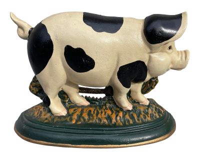 Vintage Cast Iron Pig Doorstop