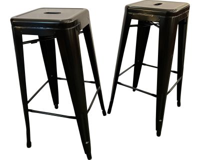 New Pacific Direct Metropolis Industrial Bar Stools, a Pair