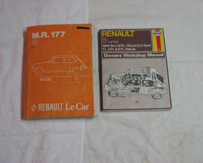 Renault Le Car (1976-1979) Workshop and M.R. 177 R1228 Manuals