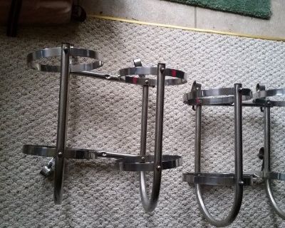 Stainless steel 7"dia boat bumper holders  $100 each or 175 for the pair.