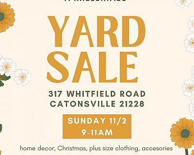 Yard sale 11/2 9-11am