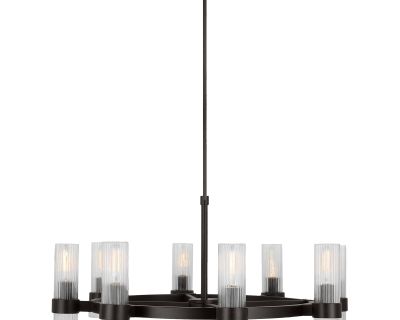 Visual Comfort Studio Burke 6-Light Large Chandelier in Satin