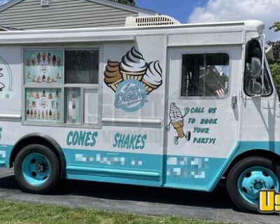 Classic & Cute GMC Workhorse Step Van Soft Serve Ice Cream Truck | Mobile Ice Cream Unit