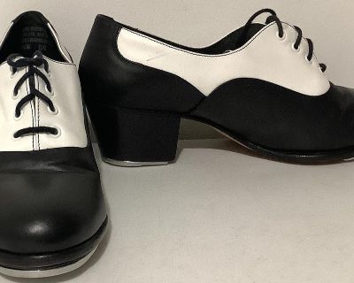 Sz 9.5W Tap Shoes - Capezio Tele Tone Spectator Dance Shoes