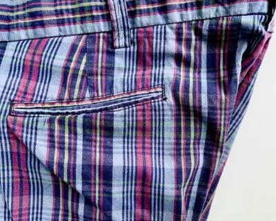 Ralph Lauren Polo Mens Blue/Red Striped Plaid Shorts (42)