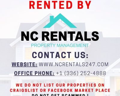 3 Bedroom 2BA 1036 ft Pet-Friendly Single-family home For Rent in Greensboro, NC