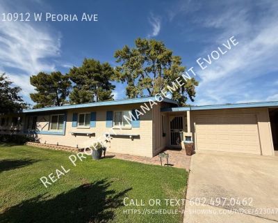 10912 W Peoria Ave. *55+ community with all utilities included! Discover this beautifully updated 2-bedroom, 2-bath home located in a desirable 55+ community. The chef s kitchen boasts modern cabinetry, quartz countertops, and a stylish tile backsplash. Enjoy newer flooring throughout, dual-pane windows, remodeled bathrooms, added skylights, and a recently updated roof, bringing both comfort an...