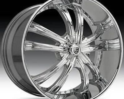 30"lexani Lss-55 Chrome Wheels Rims Chevy Buick Donk