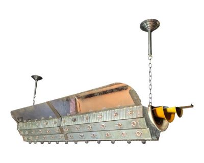 Mid 20th Century Hollywood Industrial Style Ceiling Light
