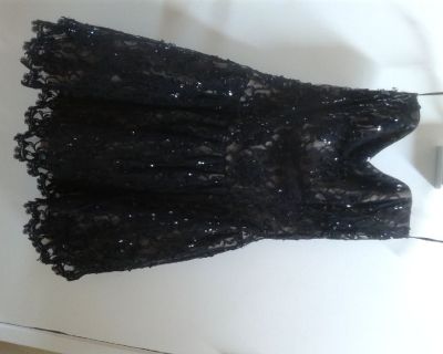Black lace cocktail dress