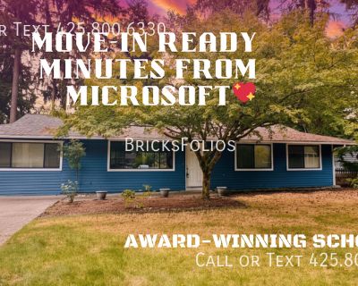 7524 137th Ave NE. TL;DR Live in a stunning rambler in the Microsoft/Grass Lawn Park area, featuring spacious living areas, a modern kitchen, comfortable bedrooms, stylish bathrooms, and a fully fenced backyard with a BBQ area. This move-in ready home is just minutes from major tech companies and located in an award-winning school district! Spacious Living Areas Step into your new home where mo...