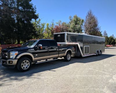 32' ATC gooseneck trailer, air compressor, 120/240, Onan gen