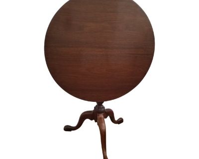 Late 20th Century Kittinger Historic Newport Hn-6 Mahogany Tilt-Top Table