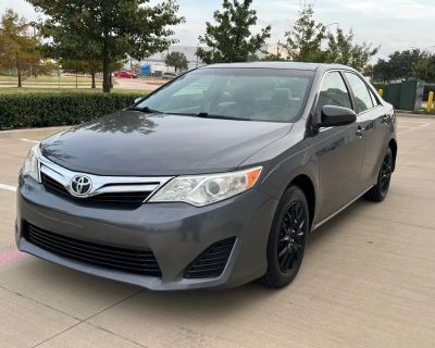Mileage: 138,550. Year: 2013. Make: Toyota. Model: Camry. Trim: LE Sedan 4D. Automatic, 6-Spd transmission. Exterior: Gray. Interior: Tan. Interior: Anti-Theft System, Stability Control, Air Conditioning, Cruise Control, Bluetooth Wireless, Power Steering, Power Seat, CD/MP3 (Single Disc), AM/FM Stereo, Knee Air Bags, Side Air Bags, Traction Control, ABS (4-Wheel), Power Windows, FWD, Steel Whe...