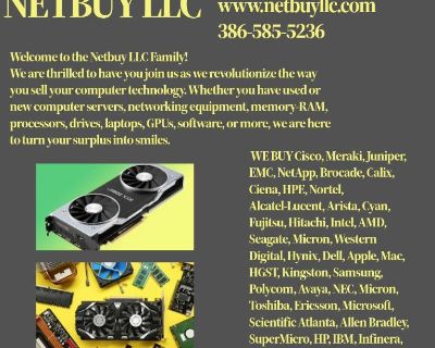We are Buying New and Used Computer Networking, Datacom, Datacenter, Telecom, Cisco, Nvidia, and mor