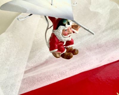 Santa Hang Glider Christmas Ornament
