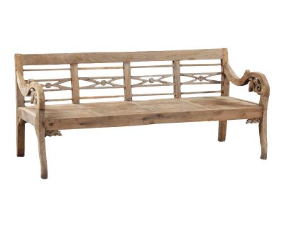 Vintage Madura Teak Wood Daybed Bench