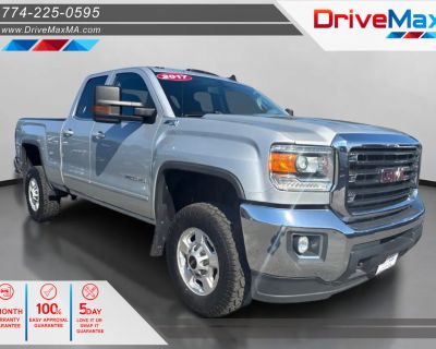 Mileage: 86,479. Year: 2017. Make: GMC. Model: Sierra 2500 HD Double Cab. Trim: SLE Pickup 4D 6 1/2 ft. Auto, 6-Spd HD Overdrive transmission. Exterior: Gray. Interior: Gray. Interior: 4WD, Power Door Locks, StabiliTrak, HID Headlamps, Premium Sound, CD/MP3 (Single Disc), Power Steering, AM/FM/HD Radio, Power Windows, V8 Flex Fuel 6.0 Liter, Alarm System, Dual Air Bags, Hill Descent Control, Ti...