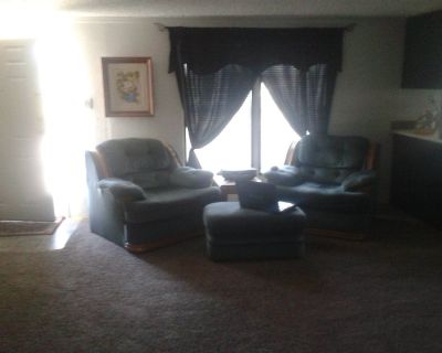 Living room chairs and ottoman