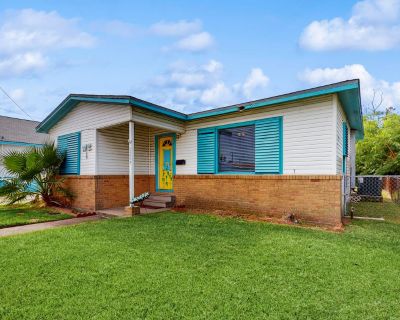 Avg / night: $180. Adorable house with enclosed yard, firepit & central AC - snowbird-friendly | Located in Galveston, TX | 3.47 Stars | 2 Bed, 1 Bath | No Pets. No pets. Max 10 guests. Escape to the Gulf of Mexico in enchanting Galveston, Texas. With the ocean in one direction and the bayou in the other, there's plenty of opportunity to do your favorite waterfront activities like kayaking, pad...