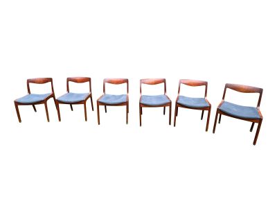 1950s MCM Dining Chairs-Teak-Vilhelm Wohlert for Poul Jeppesen - Set of 6