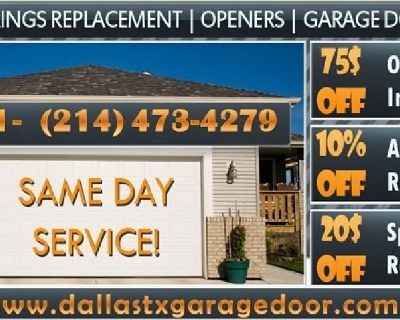 Residential New Garage Door Installation Service Starting @ $25.95| Dallas, 75244