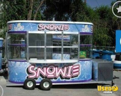 2001 Snowie 5' x 12' Empty Mobile Concession Trailer / Basic Vending Kiosk