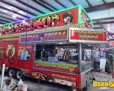 Refurbished - 8' x 24' Carnival Style Food Concession Trailer w/ Pro-Fire Suppression