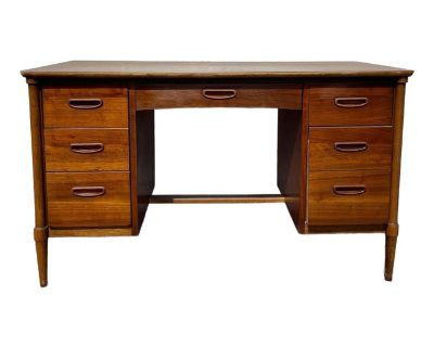 Mid Century Modern Lane Partner Desk Makeup Vanity Office Storage