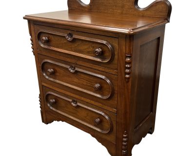 19th Century Antique Carved Cabinet/Children's Dresser/Side Table