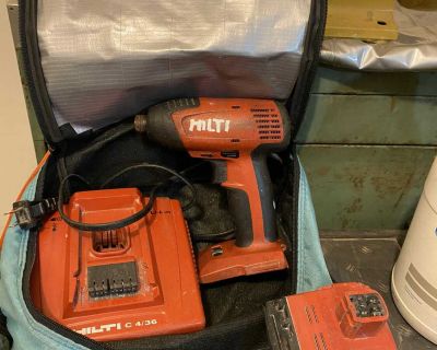 HILTI drill driver with charger and hood battery